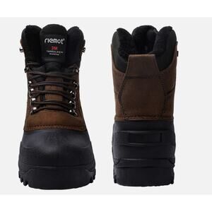 Riemot Mens Winter Waterproof Boots 11 11W Wide Hike Warm Snow Work Lace Up